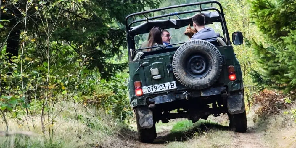 a jeep tipping over